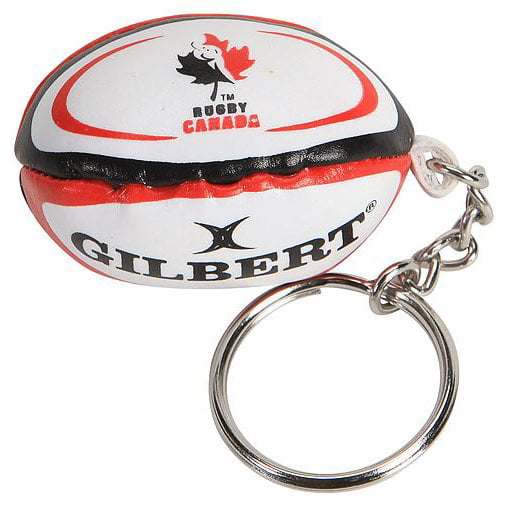 GREAT GIFT TOP QUALITY LEATHER FOB KEY RING WITH RUGBY BALL/POSTS CENTRE 